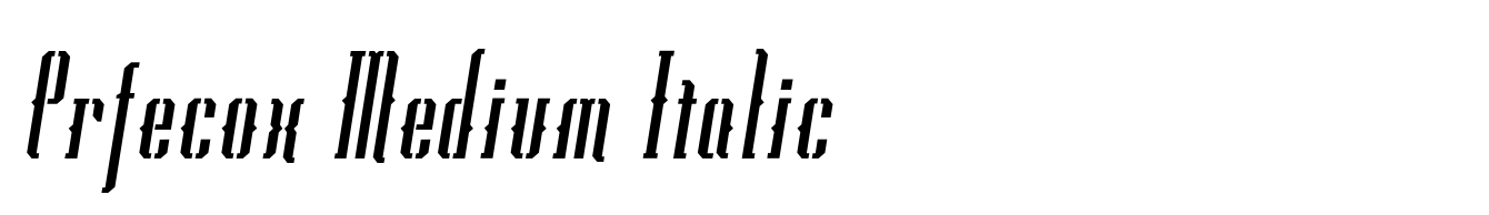 Prfecox Medium Italic